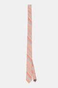 Multi pattern striped thin tie