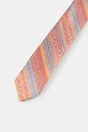 Multi pattern striped thin tie - Multi Orange