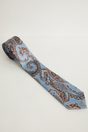 Paisley pattern silk tie - Multi Blue