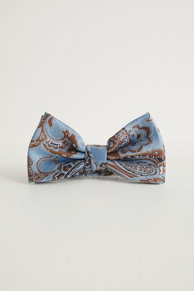 Paisley pattern silk bow tie