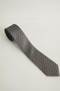 Floral pattern silk tie - Multi Grey