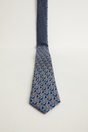 Floral pattern silk tie - Multi Blue