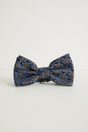 Floral pattern silk bow tie - Multi Blue