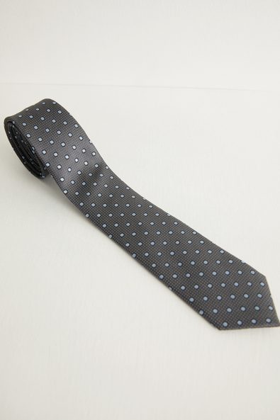 Dots pattern silk tie