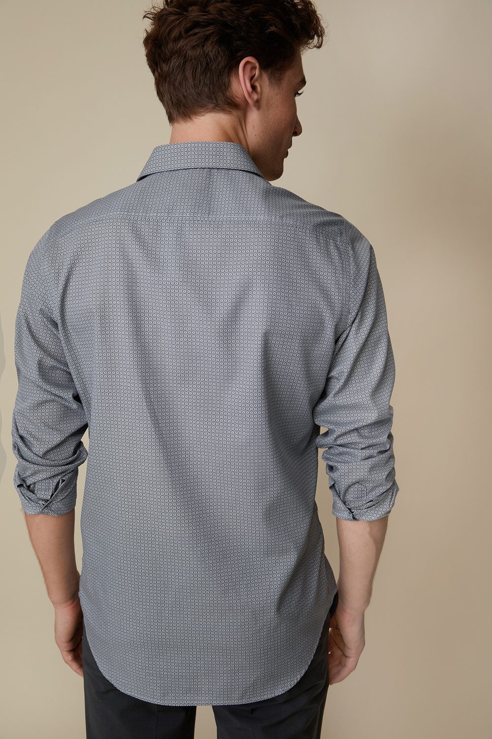 Non-iron Geometric Pattern Shirt