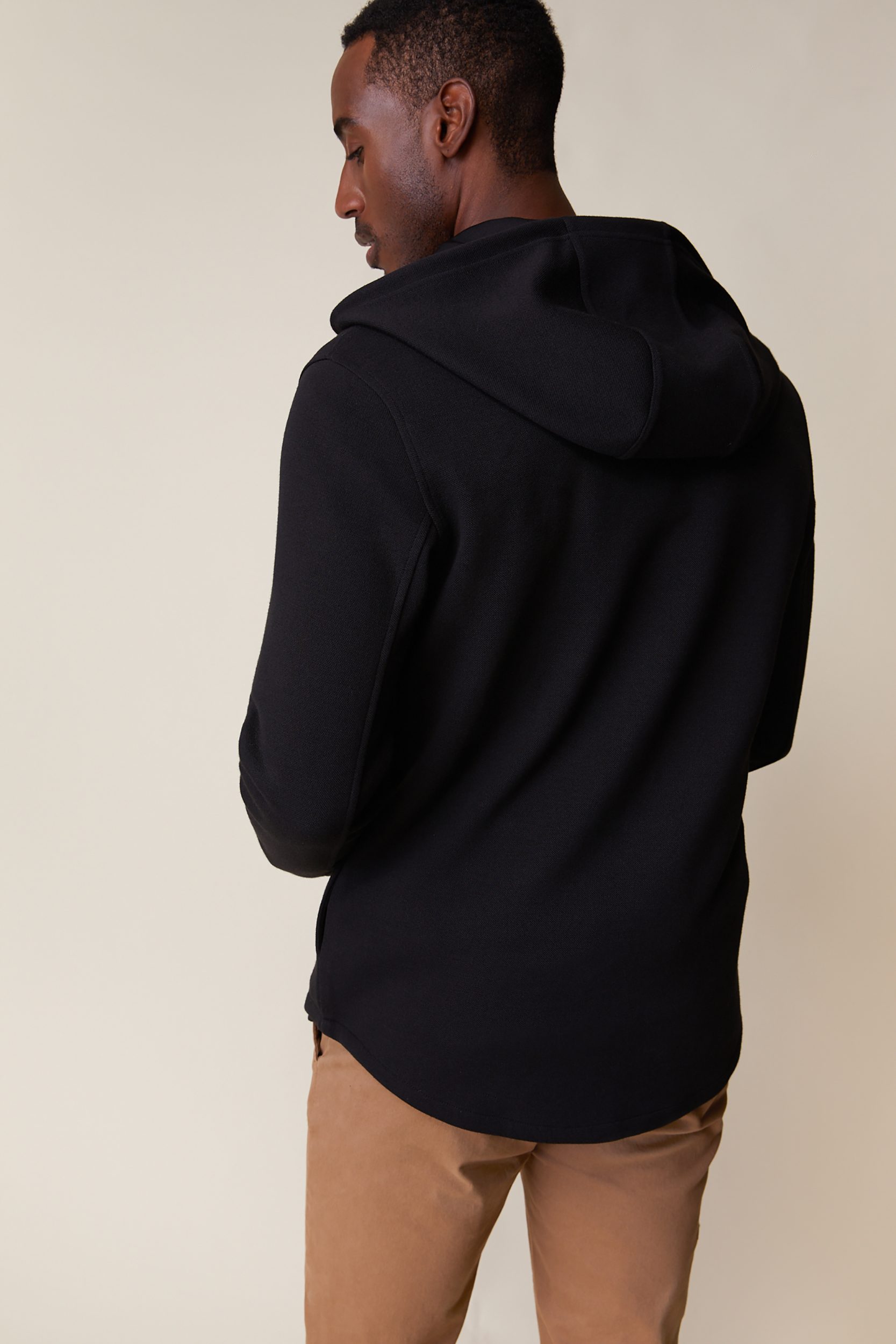Hooded Overshirt With Flap Pockets