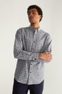 Check fitted shirt - Multi Grey