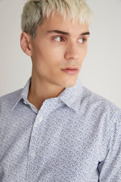Micro floral extra-fitted shirt