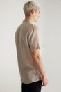 Short sleeve linen shirt - White;Beige;Light blue