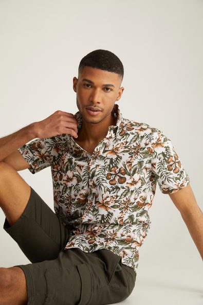 Tropical print Fitted shirt
