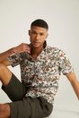 Tropical print Fitted shirt - Multi Grey