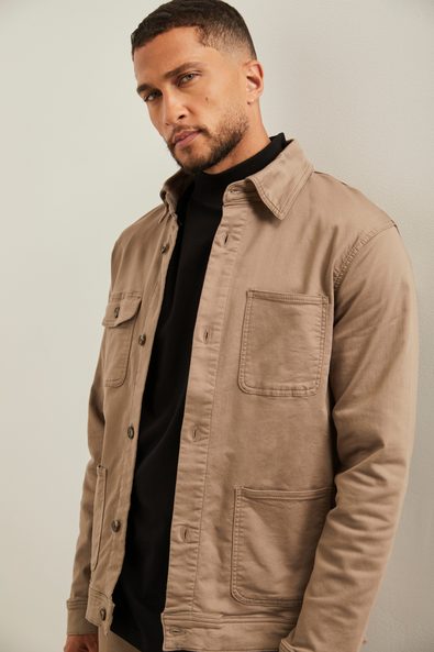 Overshirt with patch pocket