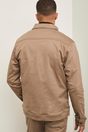 Overshirt with patch pocket - Dark beige