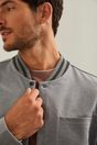 Comfort fit shirt with rib collar - Medium Grey