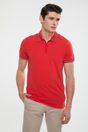 Solid zip polo - Paprika