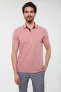 Mixed fabric textured polo - Multi Red