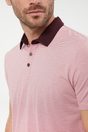 Mixed fabric striped polo - Multi Pink