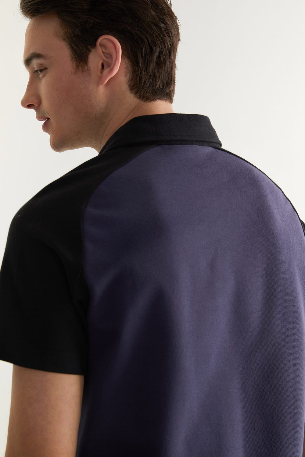 Colour Block Raglan Sleeve Polo