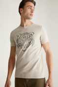 Tiger print crew neck t-shirt
