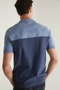 Color block knitted polo - Multi Blue;Multi Grey