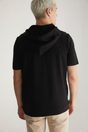 Hooded t-shirt with pockets - Black;Medium Khaki