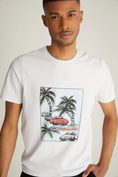 Vintage cars print crew neck t-shirt