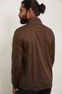 Long sleeve mock zip t-shirt - Multi Brown;Multi Grey