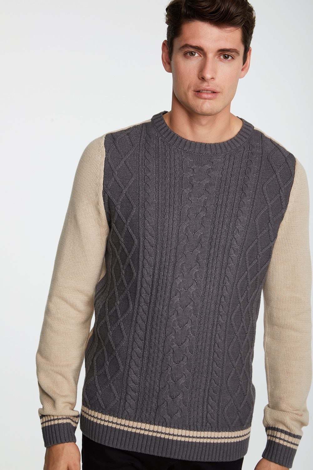 mens cable knit sweater canada