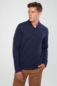 Button-up shawl collar sweater