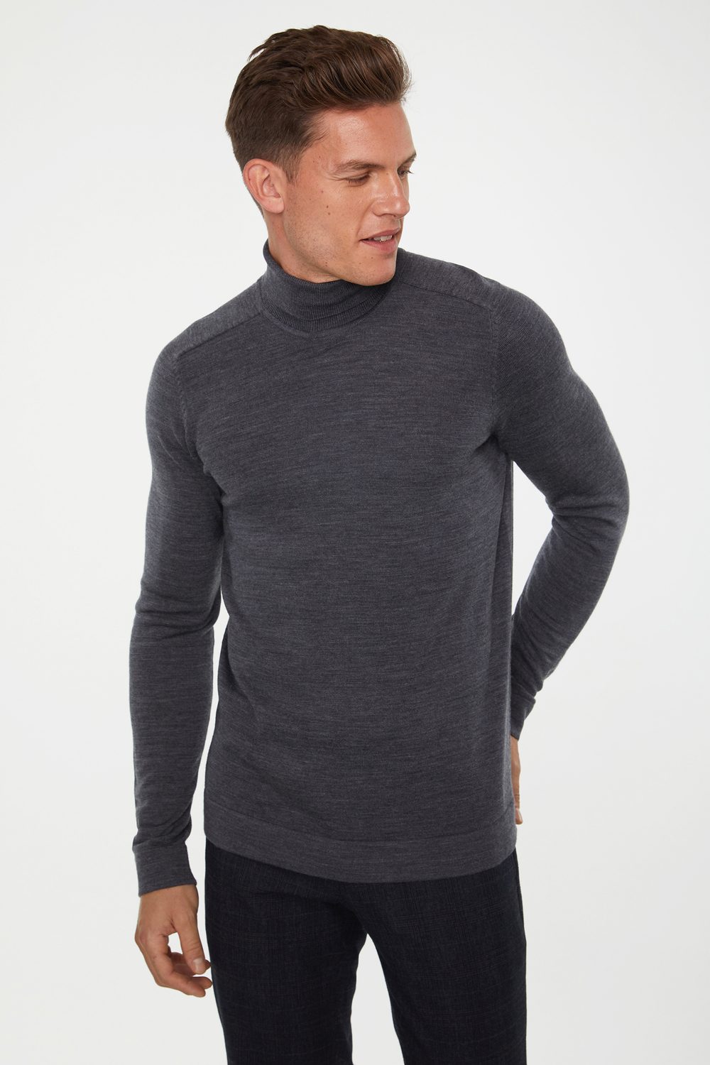 Merino Wool Turtleneck Sweater Men Sales Tristan