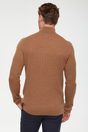 Turtleneck cable sweater - Medium Heather beige;Dark Heather Grey