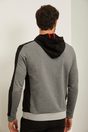 Colour block hooded sweatshirt - Multi Grey