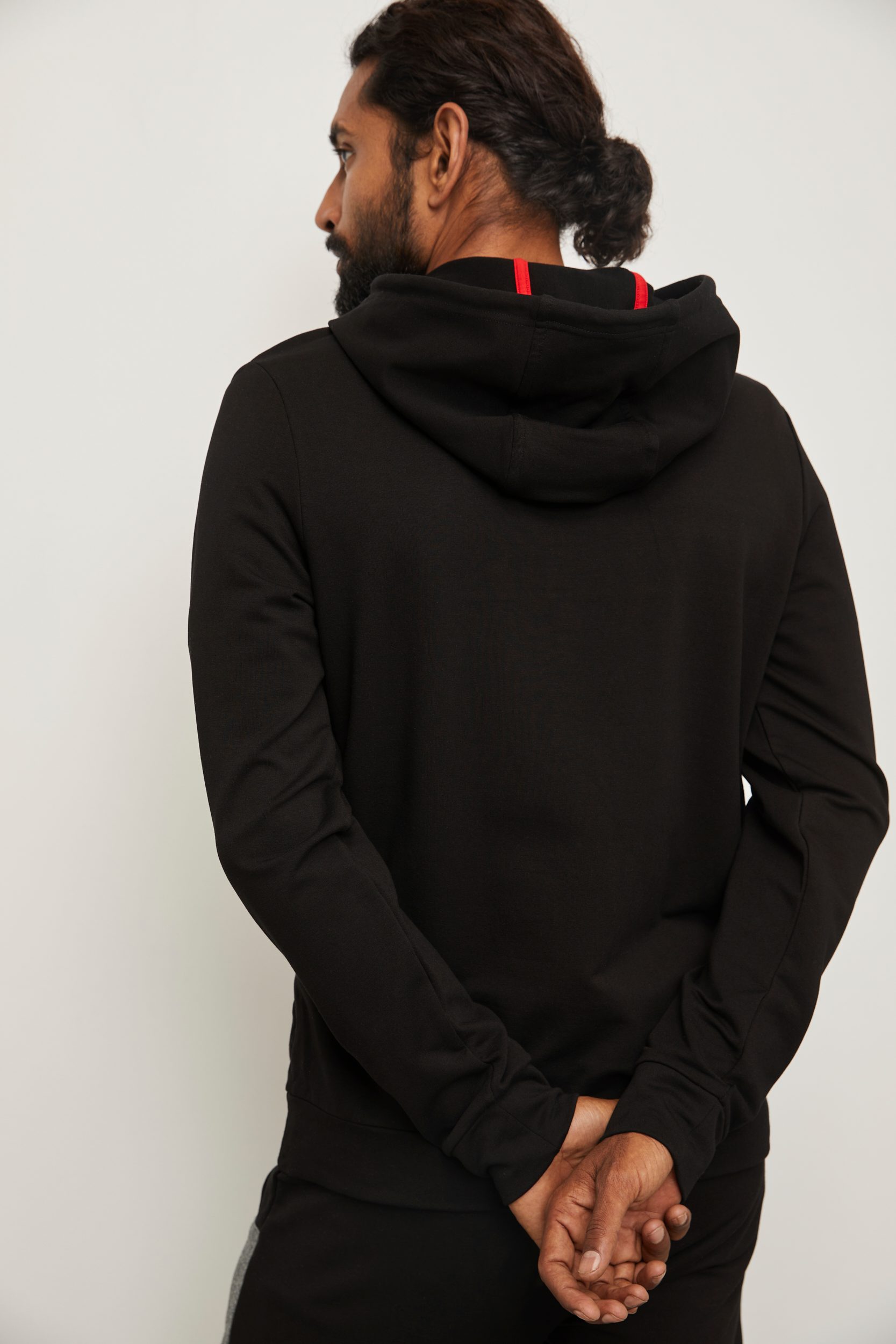 Hooded Sweatshirt With Contrasting Bands