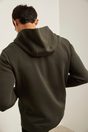 Reversible hooded sweatshirt with zip - Multi Green