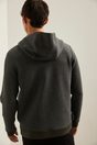 Reversible hooded sweatshirt with zip - Multi Green