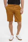 Knitted bermuda shorts with drawstring