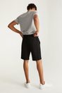 Solid shorts with drawstring - Black