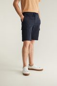 Knitted cargo bermuda with drawstring