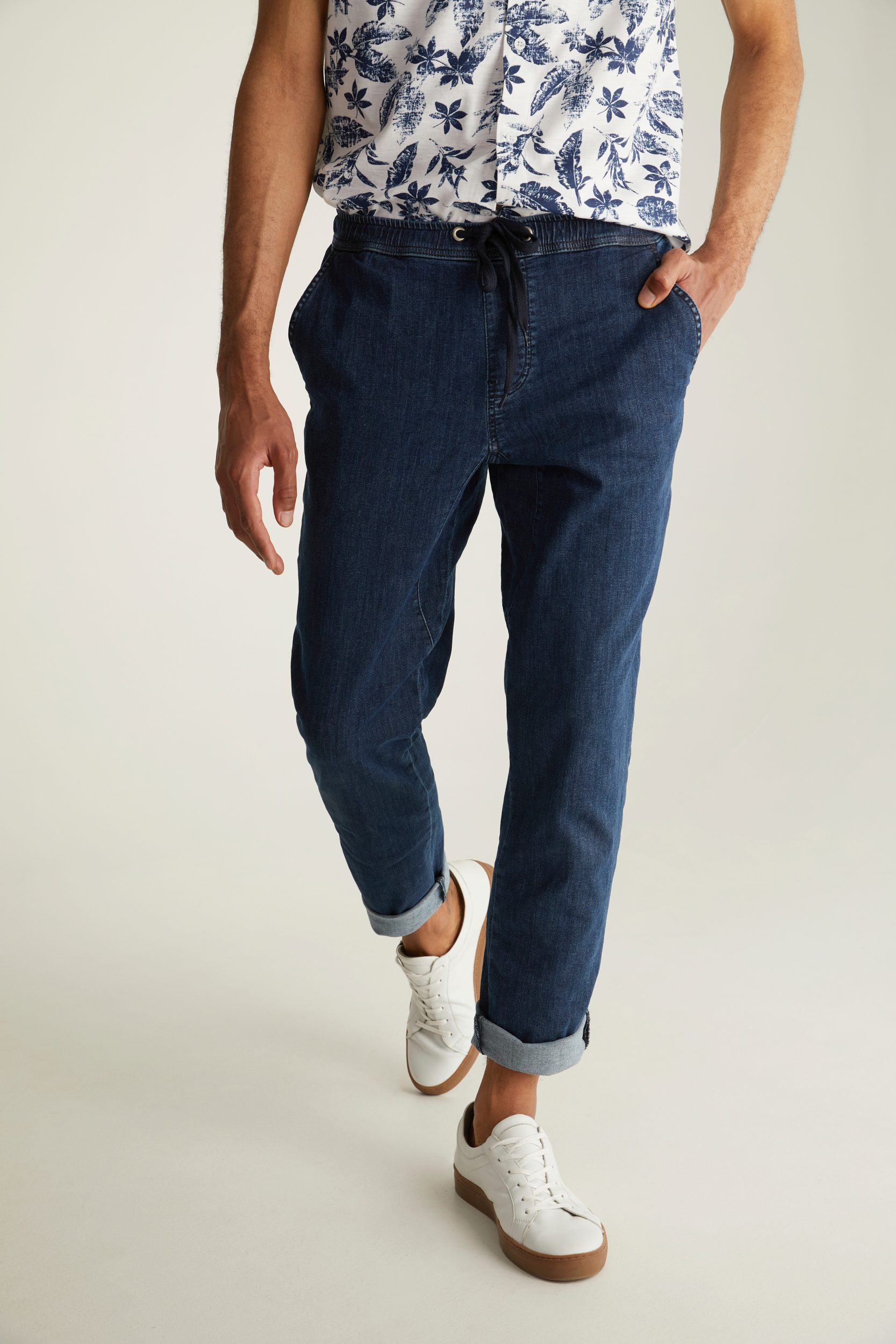 elastic band jeans mens