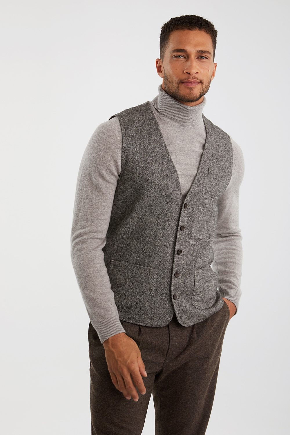 tweed sweater vest
