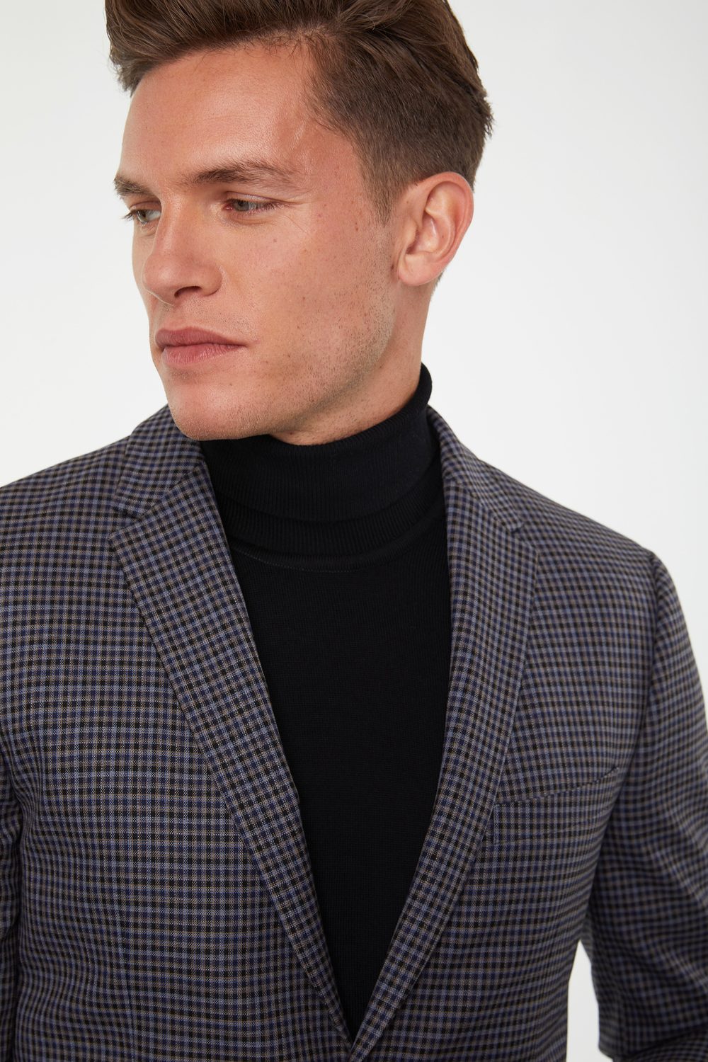 Extra-fitted Micro Check Jacket