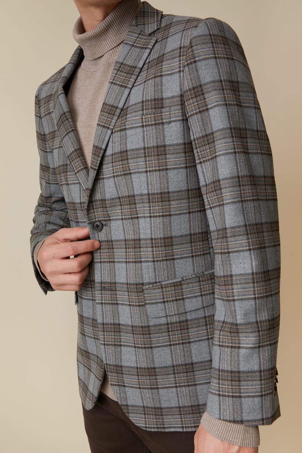 Fitted Check Jacket