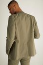 Solid colour Fitted peak collar jacket - Medium Khaki