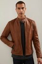 Leather jacket - Medium Brown;Black